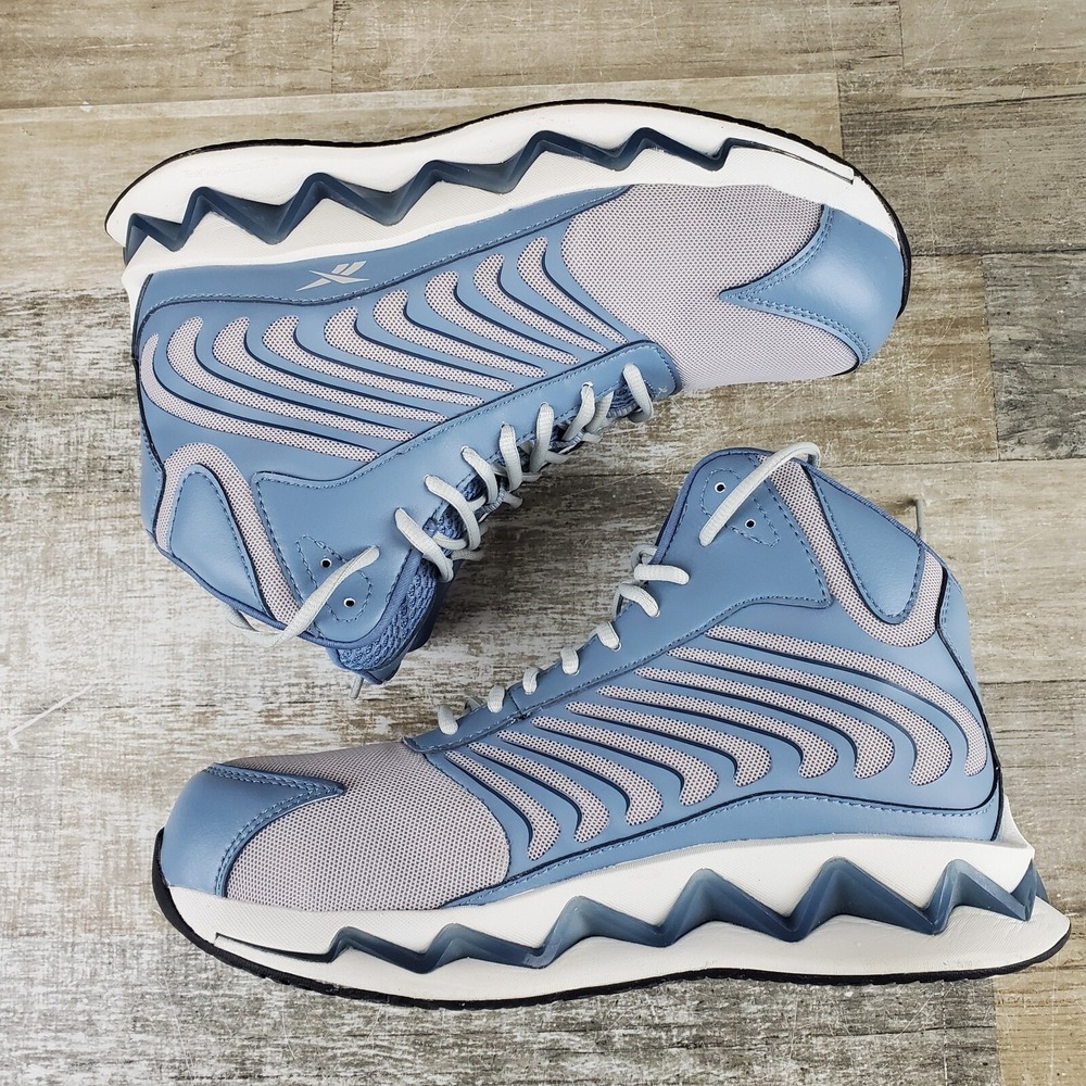 Reebok Zig Elusion Heritage Womens Work Shoes Sz 10 M Blue Black Composite Toe